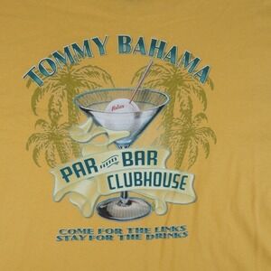 Tommy Bahama T Shirt Mens Sz XL Par and Bar Clubhouse‎ Yellow Short Sleeve Shirt